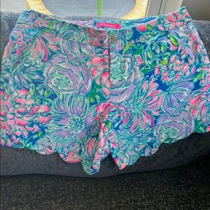 Lilly Pulitzer Blue and Pink Floral Shorts